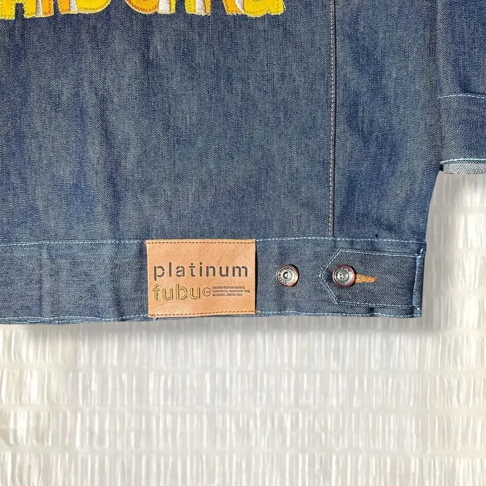 Vintage Platinum FUBU Fat Albert & The Junkyard Gang Denim Jacket - Size 2X